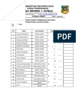 Daftar Hadir Pembina Peserrta KSN