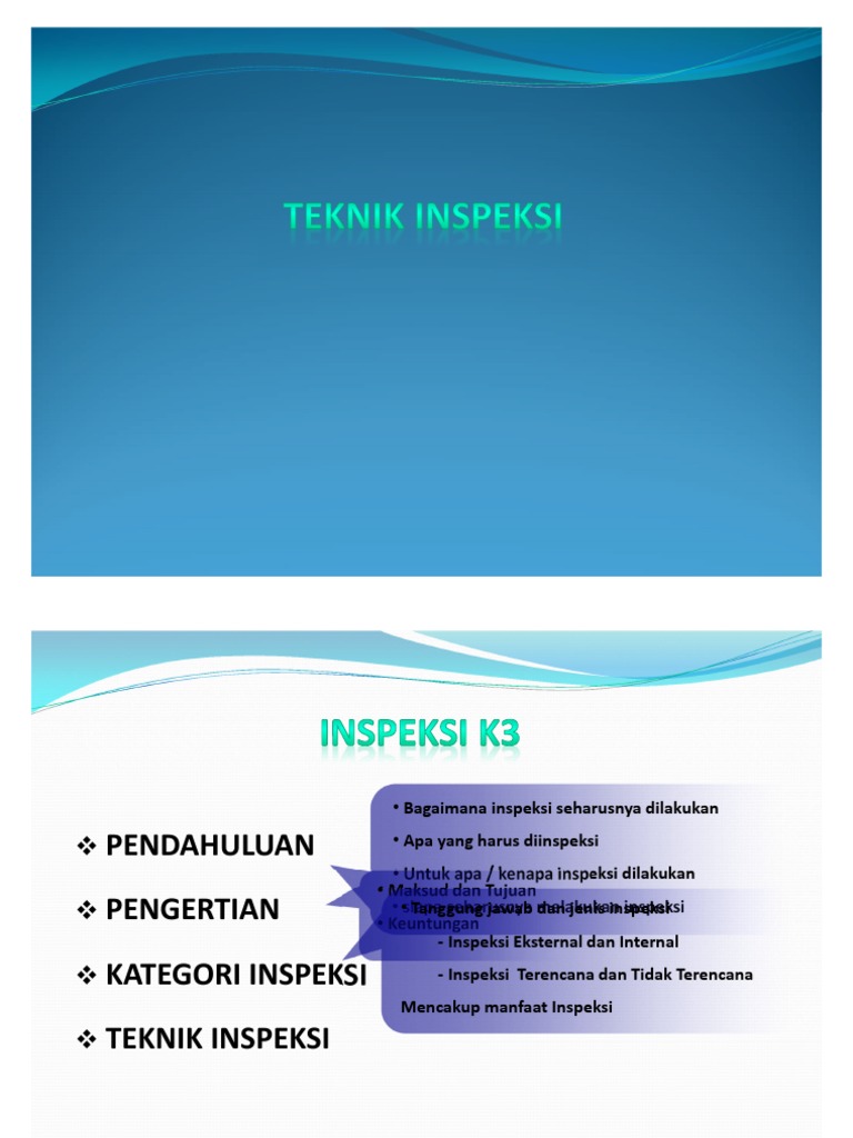 Teknik Inspeksi | PDF