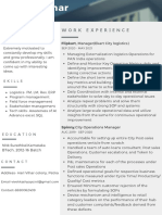 Personal Profile Work Experience: Program Manager
