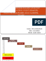 HACCP Pada Keripik Tempe