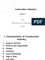 Characteristics and Types of Construction Projects and Industry