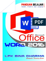 PANDUAN BELAJAR MS WORD 2016