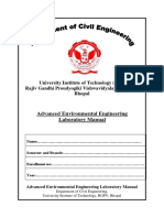 Advanced Environmental Engineering Laboratory Manual