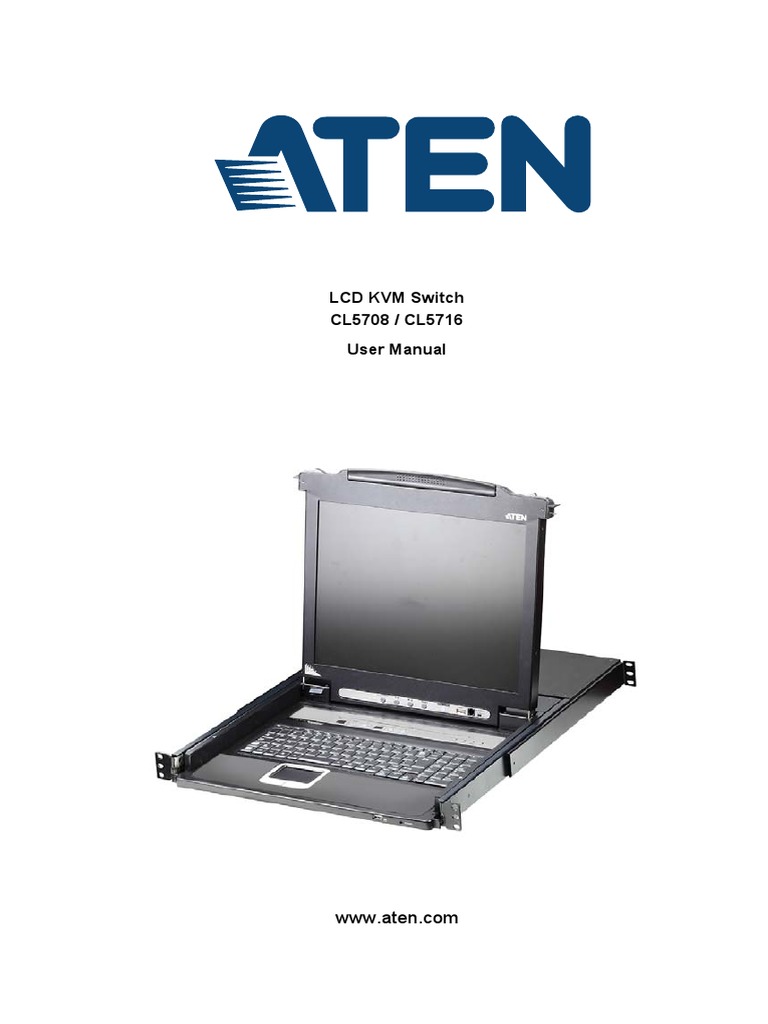 Lcd Kvm Switch Cl5708 Cl5716 User Manual Pdf Usb Computer Keyboard