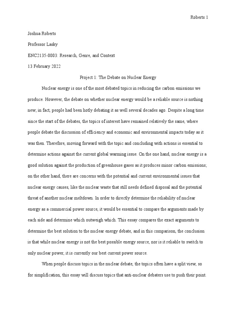 Final Draft Joshua Roberts | PDF