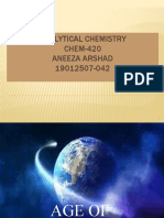Analytical Chemistry CHEM-420 Aneeza Arshad 19012507-042