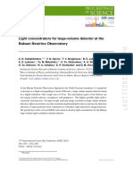 Online: Light Concentrators For Large-Volume Detector at The Baksan Neutrino Observatory