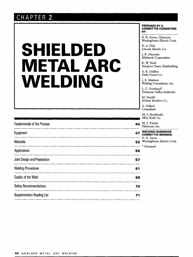 Shielded Metal Arc Welding