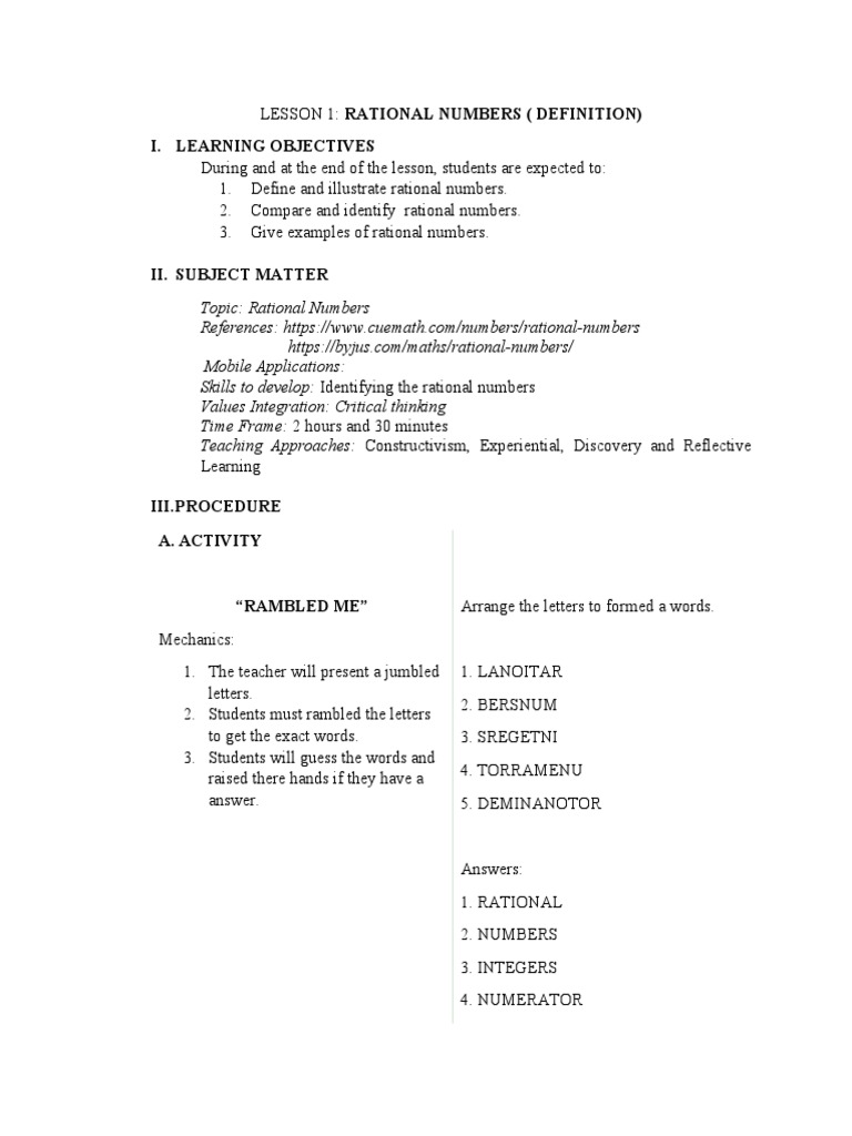 Understanding Rational Numbers | PDF | Numbers | Rational Number