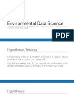 Environmental Data Science: Hypothesis Testing