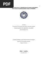 I Student and Faculty Perception of Online Assessment Practices in Science During Covid 19 Pandemic