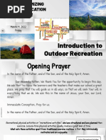 Intro To Outdoor Recreation