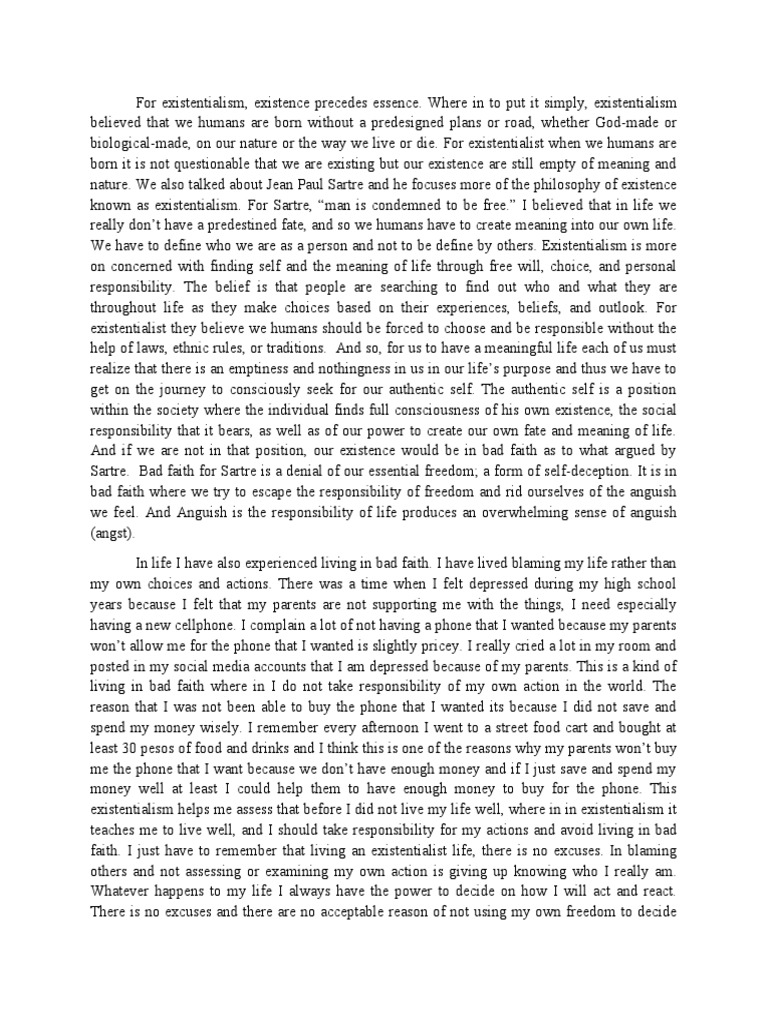 Existentialism in Everyday Life PDF Existentialism Metaphysics