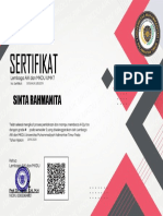 Sertifikat AIK II Sinta Rahmanita