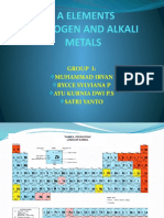 I A Elements Hydrogen and Alkali Metals: Group I: Muhammad Irvan Rycce Sylviana P Ayu Kurnia Dwi P.S Satri Yanto