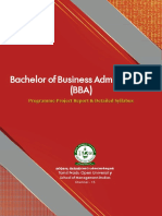 Bachelor of Business Administration (BBA) : Programme Project Report & Detailed Syllabus