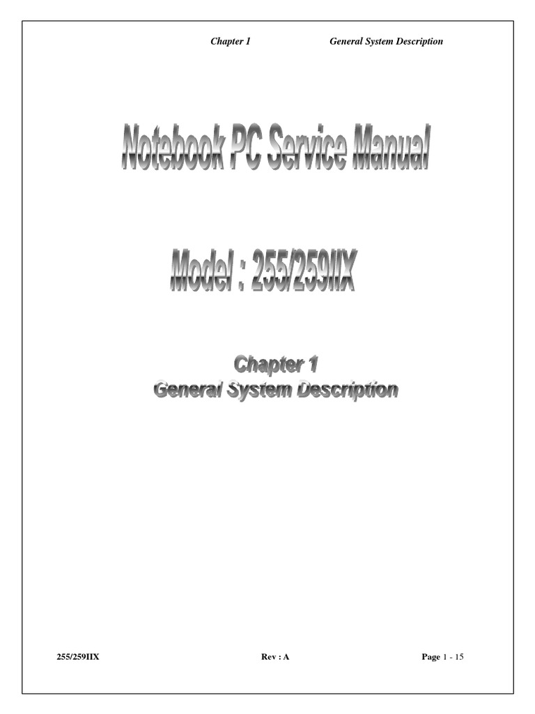 Chapter 1 General System Description | PDF | Central Processing Unit ...