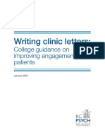 Clinic Letters Guidance For Psychiatrists