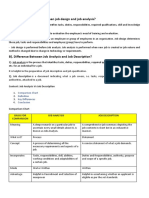 A) - What Is The Difference Between Job Design and Job Analysis?