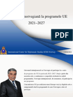 Participarea Norvegiană La Programele UE 2021-2027