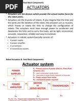 Robot Actuators & Feed Back Components