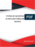 Types of Questions in Judiciary Prelims and Mains