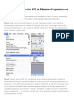 Cómo Dividir Un Archivo MP3 en Diferentes Fragmentos Con Audacity