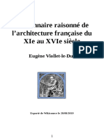 Eugene Viollet-Le-Duc - Dictionnaire raisonné de l’architecture française du XIe au XVIe siècle