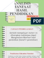 Analisis Manfaat Hasil Pendidikan