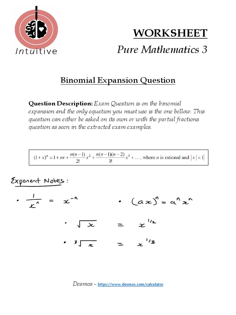Binomial Expansion Question PDF