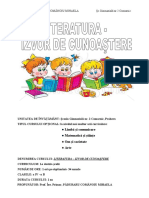 Optional Literatura Izvor de Cunoastere Cls - IV