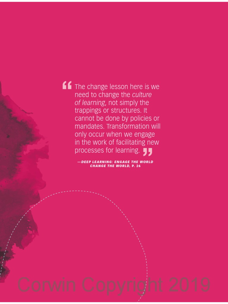 Of Learning, Not Simply The: - Deep Learning: Engage The World Change ...