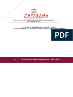 Biomedical Instrumentation - SEIA1603: Unit - I