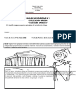 3° Básico Historia Guía 3 Ciudades Griegas