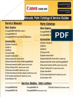 Electronic Service Manuals, Parts Catalogs & Service Guides