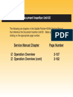 Document Insertion Unit-B1: Service Manual Chapter Page Number 2-157 2-162
