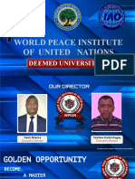 World Peace Institute of United Nations: Deemed University