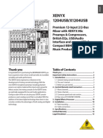 Xenyx 1204USB/X1204USB: User Manual