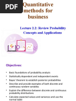 Lecture 2.2 - Chapter 2 - Self-Review - Probability and Application