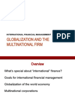 Globalization and The Multinational Firm: International Financial Management