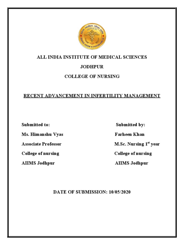 Recent Advancement in Infertility Management PDF In Vitro Fertilisation Ovary image picture