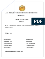 GENETIC COUNSELLING (FARHEEN KHAN MSC 1st Year)