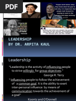 Leadership by Dr. Arpita Kaul