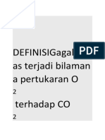 A. Definisigagal Naf As Terjadi Bilaman A Pertukaran O Terhadap Co