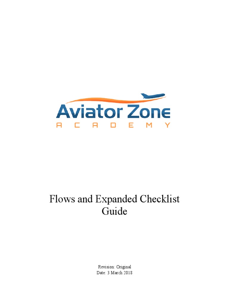 Flows and Expanded Checklist Guide | PDF | Carburetor | Throttle