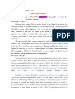 Title: Analyzing The Impact of Covid 19 On (Employees') Shopping Habit: A Case Study of 2. Research Background