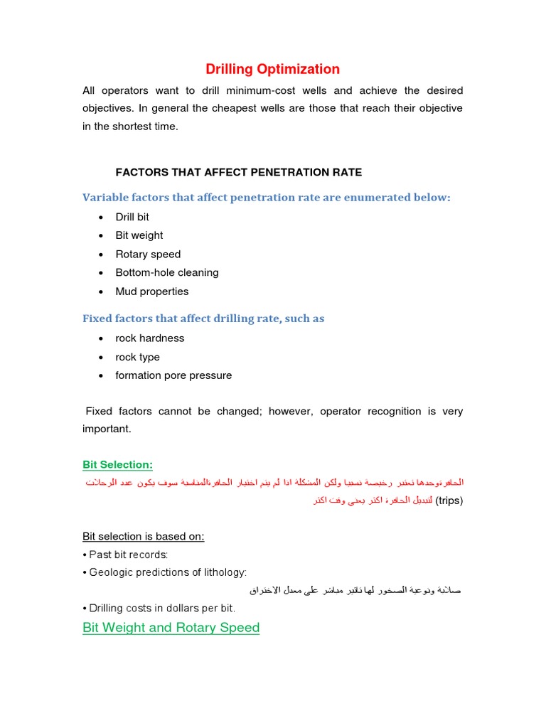 Drilling Optimization - 1st Lecture | PDF | Fluid Dynamics | Shear Stress