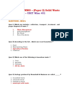 BPSC APS & WMO - (Paper 2) Solid Waste Management: - UNIT Wise #01