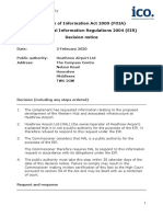 Heathrow Freedom of Information Response