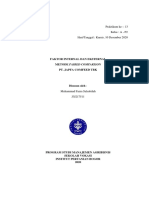 Analisis IFE EFE PT JAPFA COMFEED TBK - PERT 12 - MUHAMMAD FAZRA SALSABILAH - J3J217511